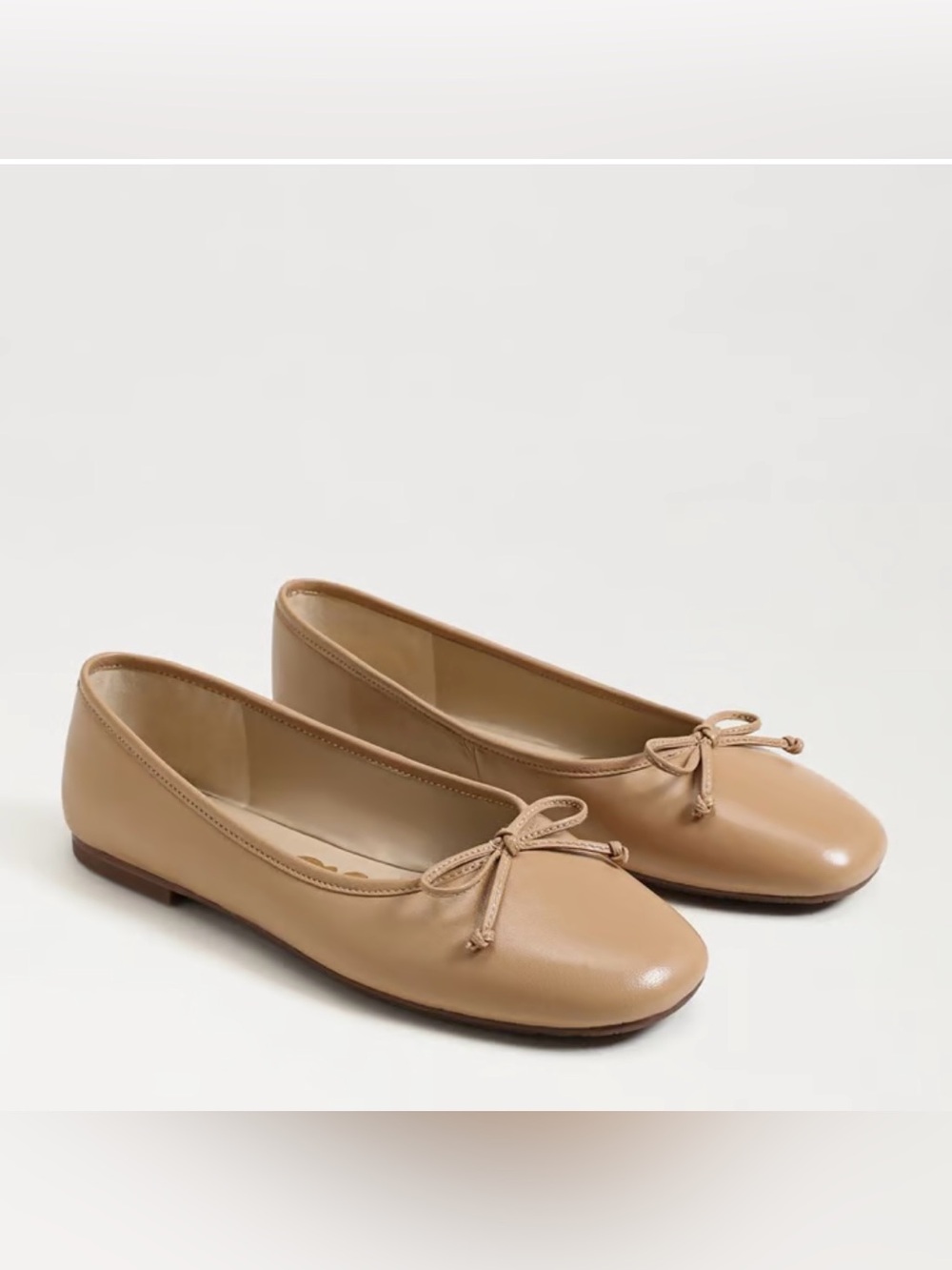Sam Edelman Alie Ballerina Slip-On Ballet Flats Size 9.5 French Sand Leather Tan